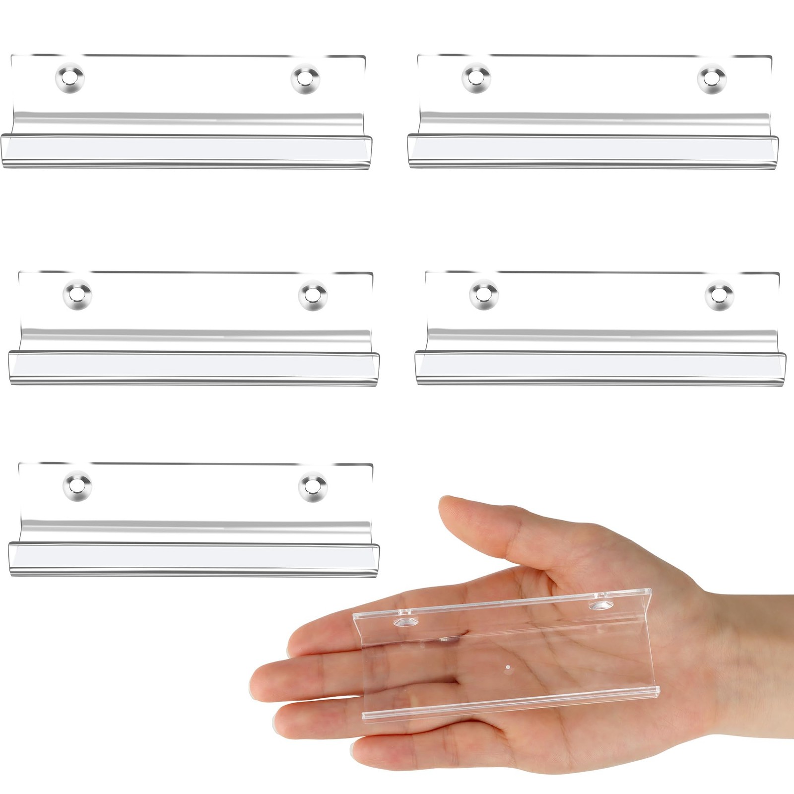 6 Pack Clear Vinyl Record Shelf Wall Mount Acrylic Album Record Holder Vinyl Alb