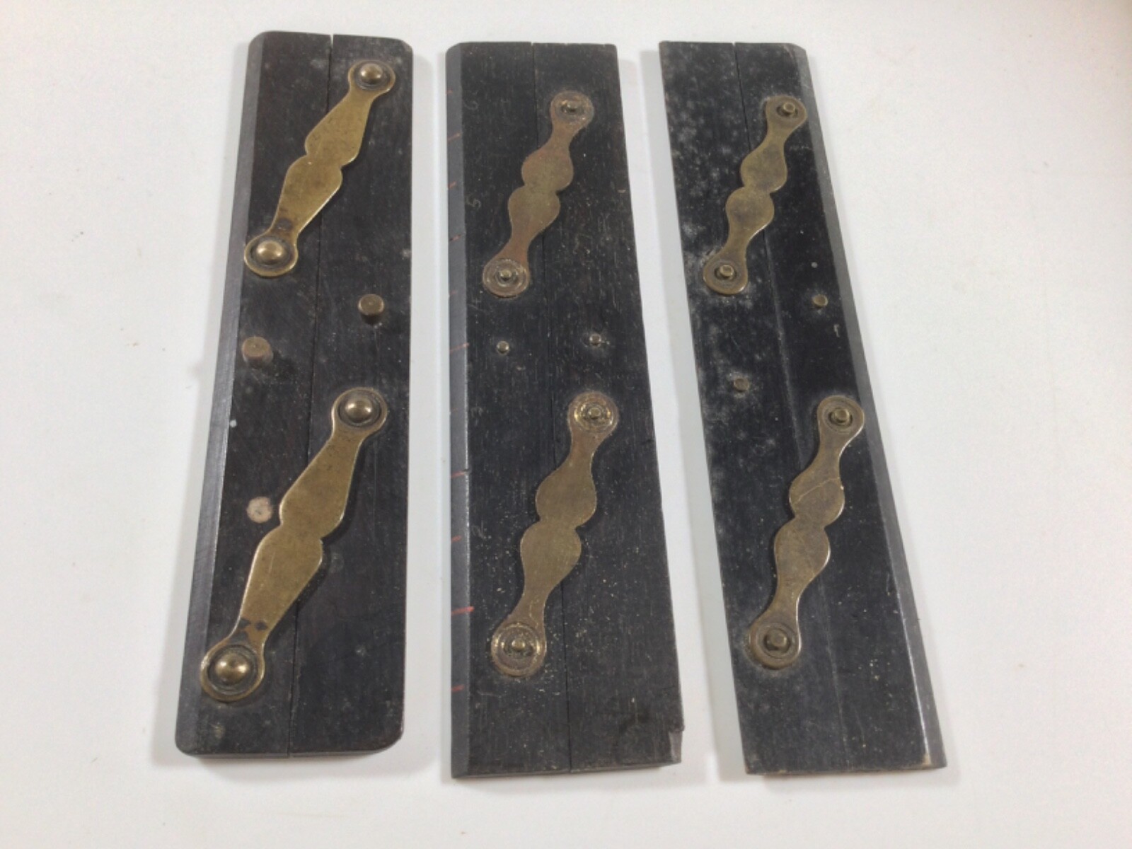3 No Vintage Architects / Navigation Ebony & Brass Parallel Rules