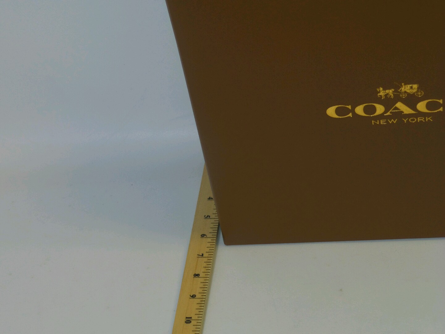 Coach empty gift box 14''x14''x5" Brown Gold ~new~