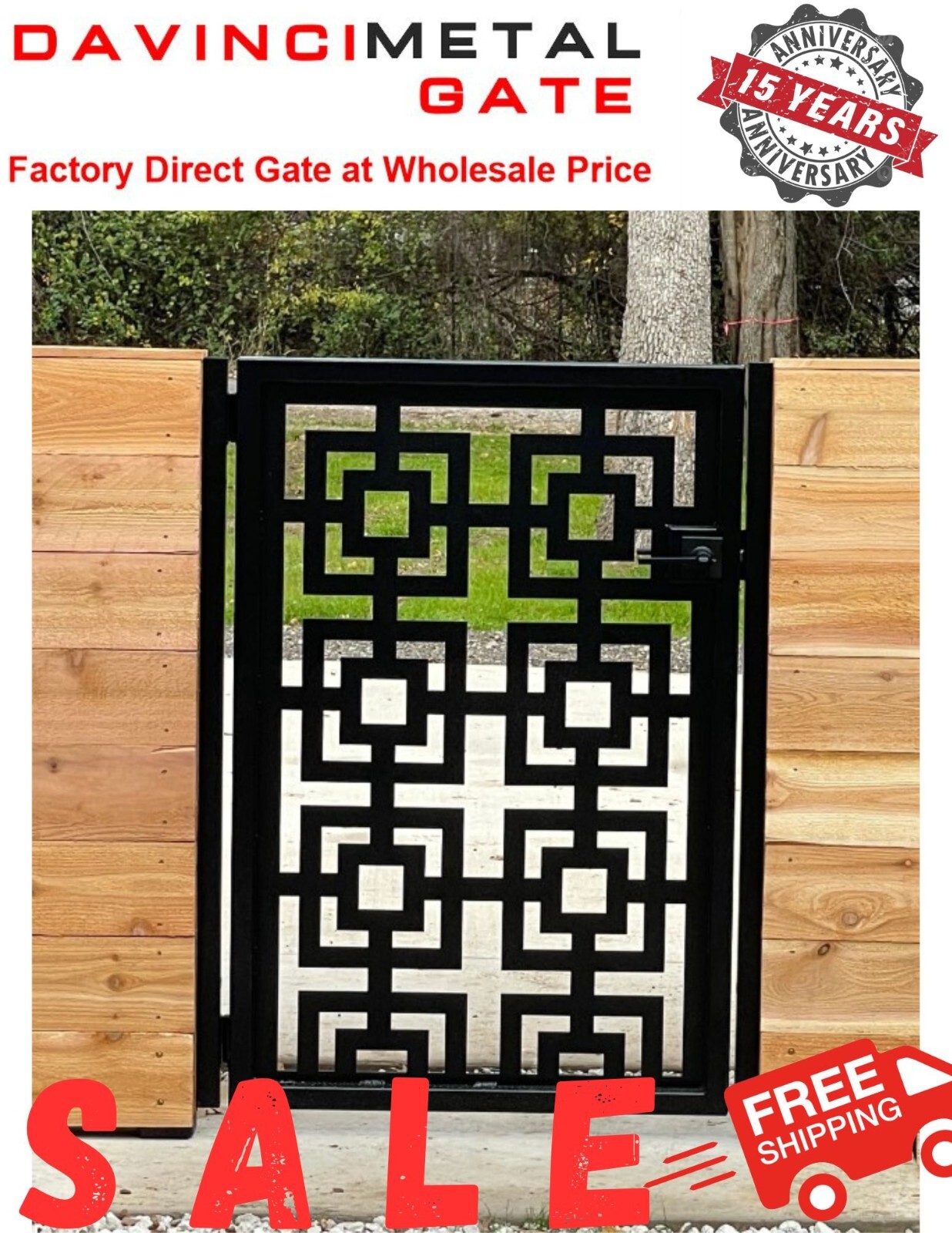 Factory direct steel metal gate | Free US delivery