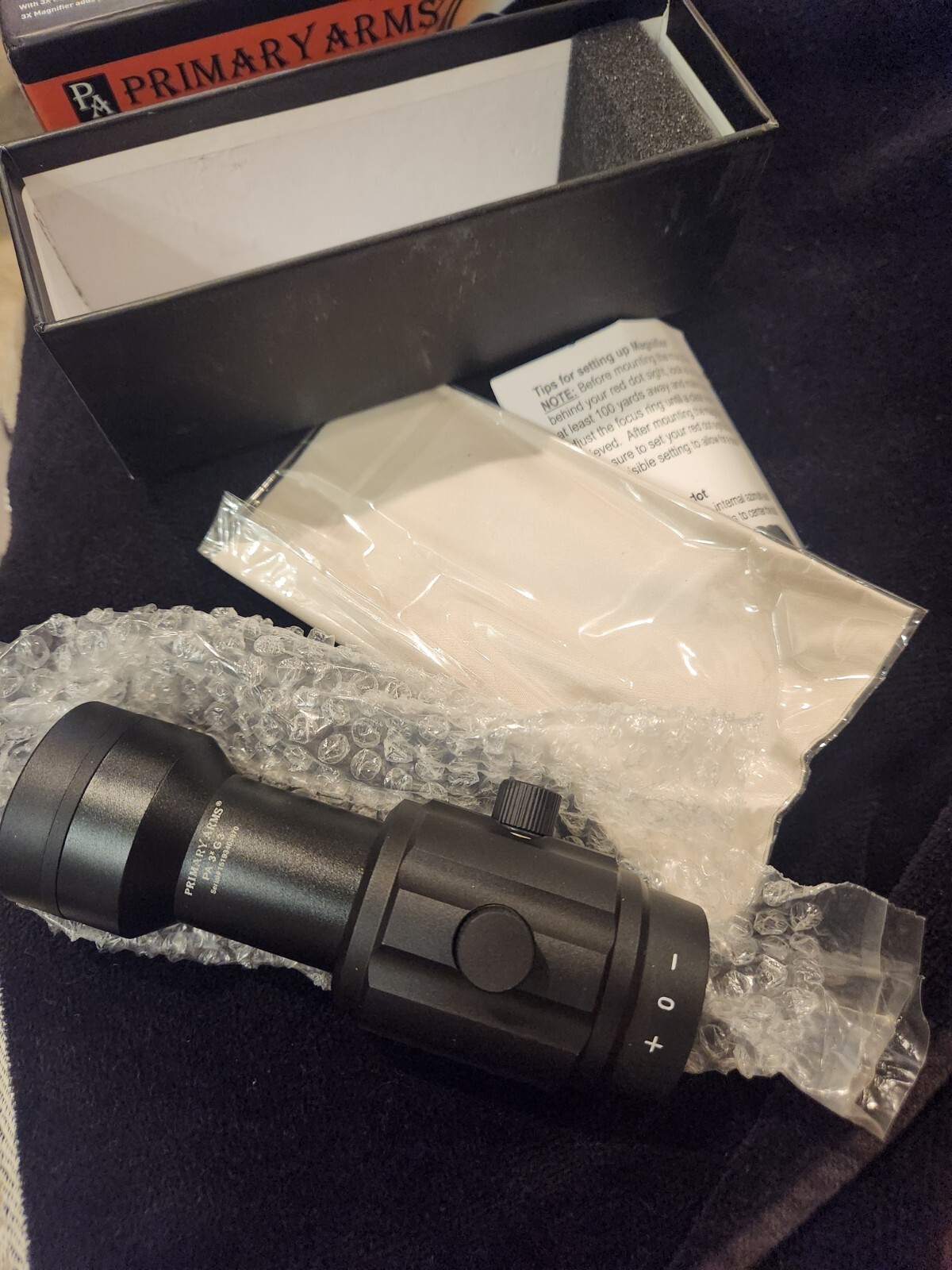 Primary Arms 3X Red Dot Magnifier New Black Nice