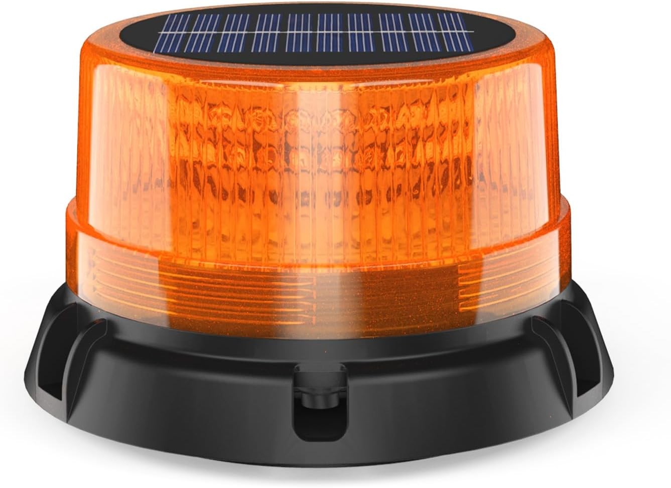 AnTom Solar LED Wireless Strobe Lights, Waterproof Rechargeable Amber Beacon Lig