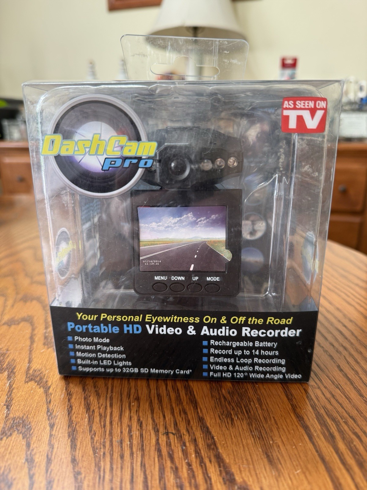 Dash Cam Pro Portable HD Video & Audio Recorder Black New