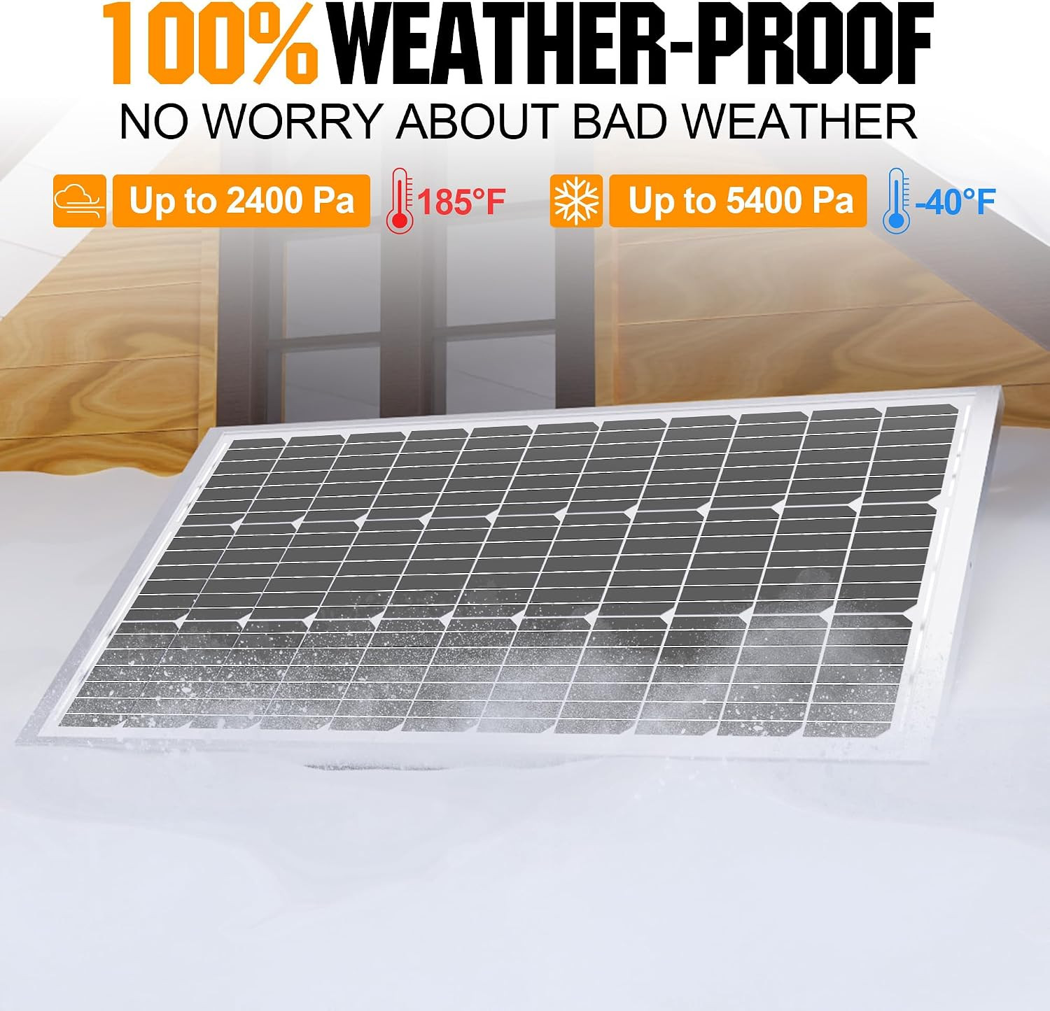 Solar Panel Kit 100W 24V, Intelligent Waterproof 10A PWM Controller, Home Outdoo