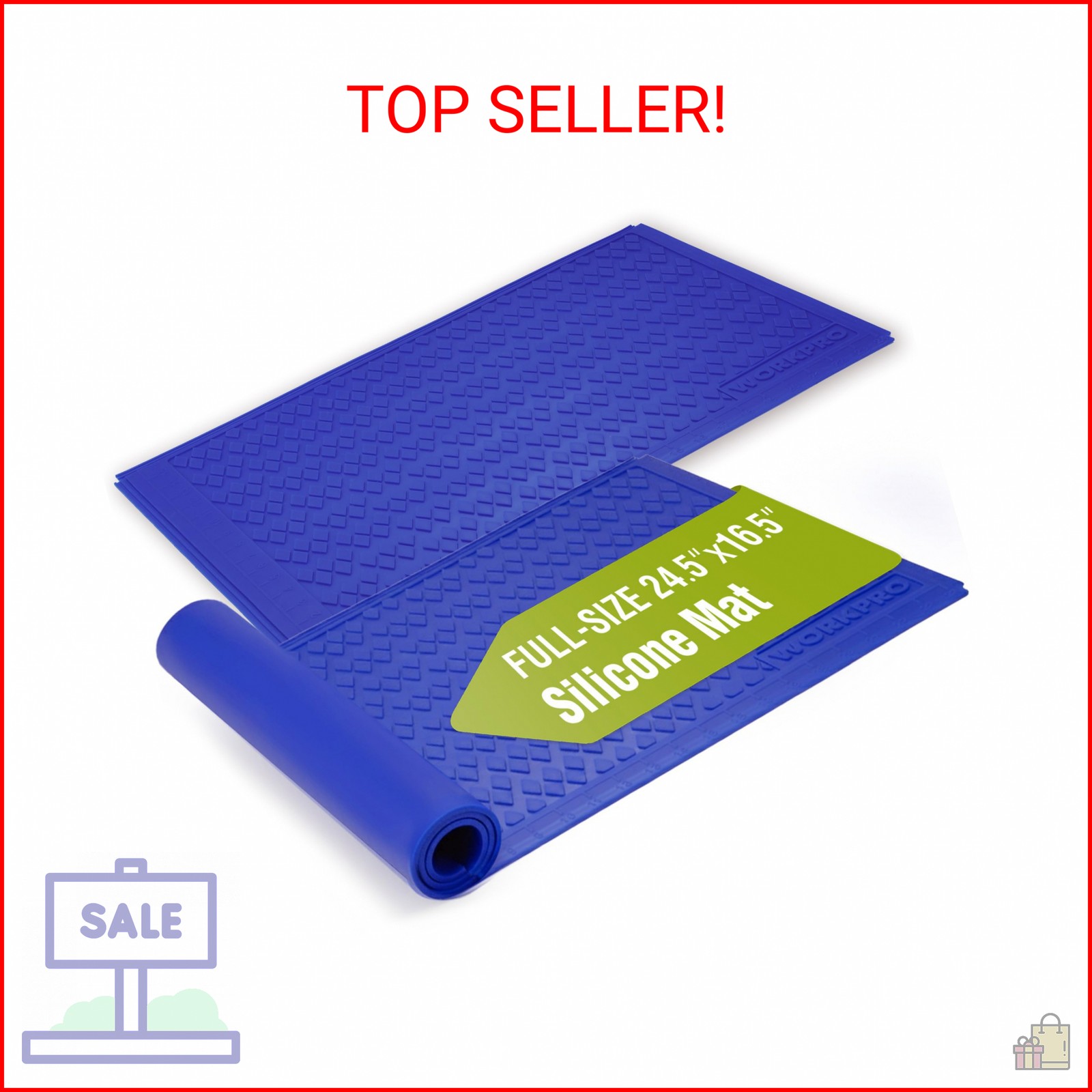WORKPRO Silicone Glue Mat 2-Pack, Non-Stick Heat Resistant Silicone Pad