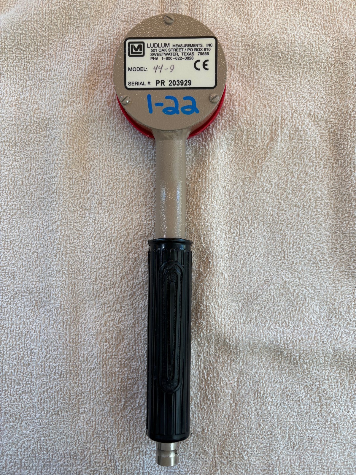 Ludlum Model 3 Meter w/44-9 Probe and Cable - Excellent Condition