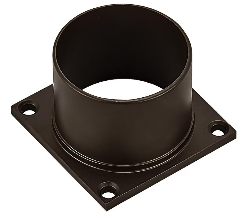 Design House 588004 Pier Base Mount Black Aluminum 2-1/2 H x 3-1/2 W
