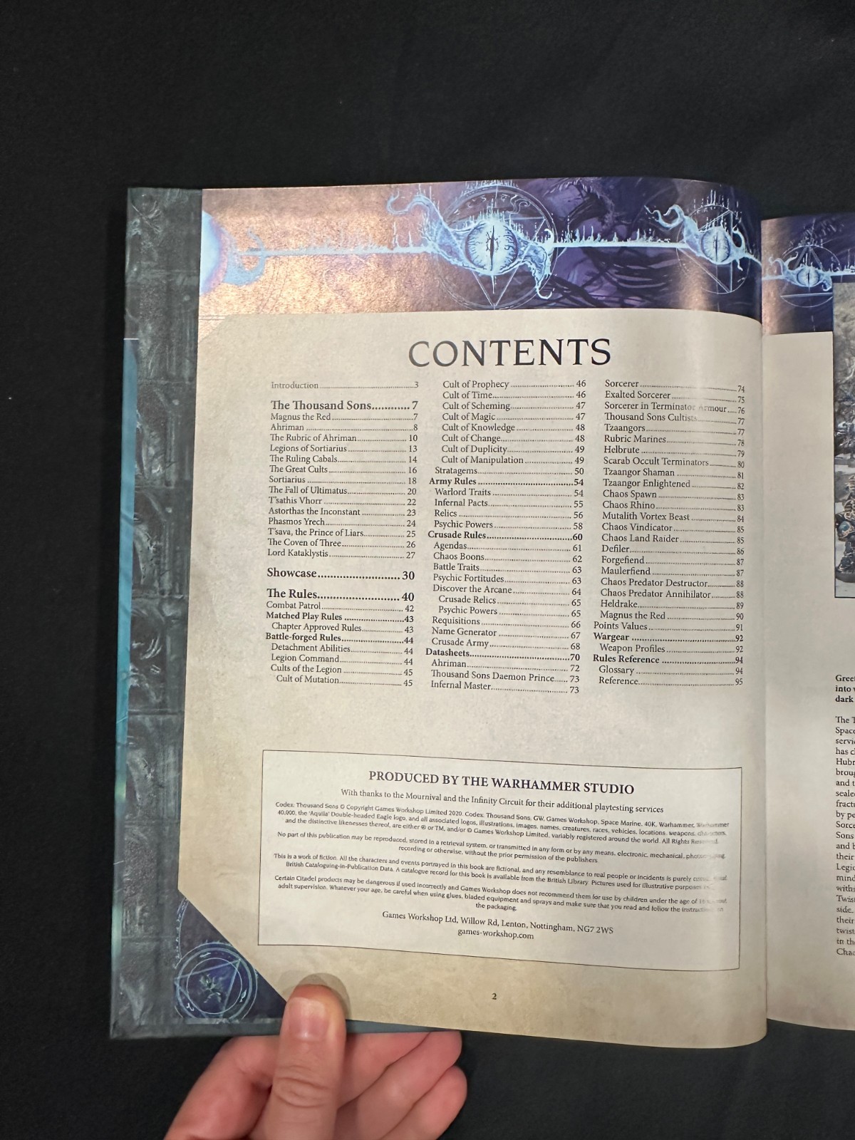 Games Workshop Warhammer 40,000 Thousand Sons Codex Hardcover 2020