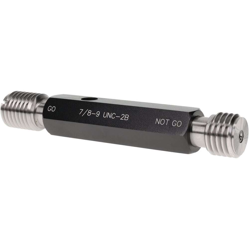 SPI 7/8-9, Class 2B, Double End Plug Thread Go/No Go Gage Steel, Size 4 Handl...