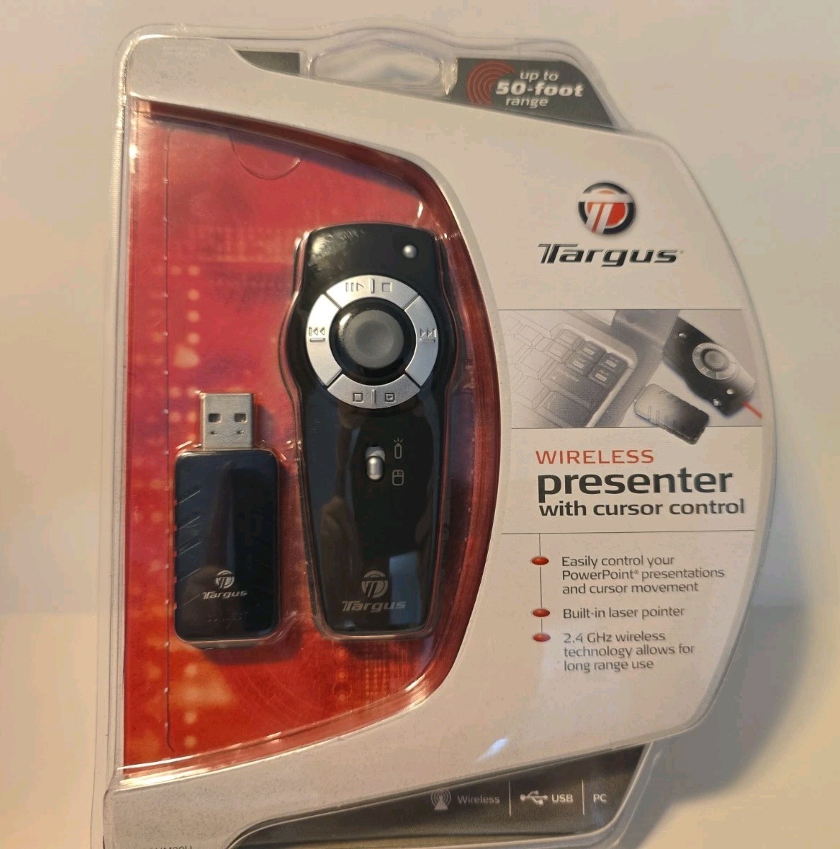 Targus Wireless Presenter w/Cursor Control Laser Pointer 50 Foot Range