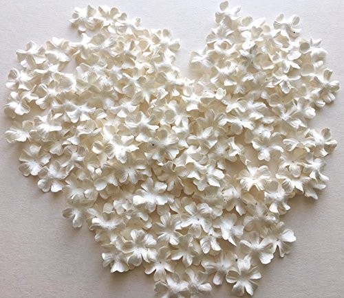 150 PCS White Tiny Die Cut Petal Flower Mulberry Paper Craft Embellishment