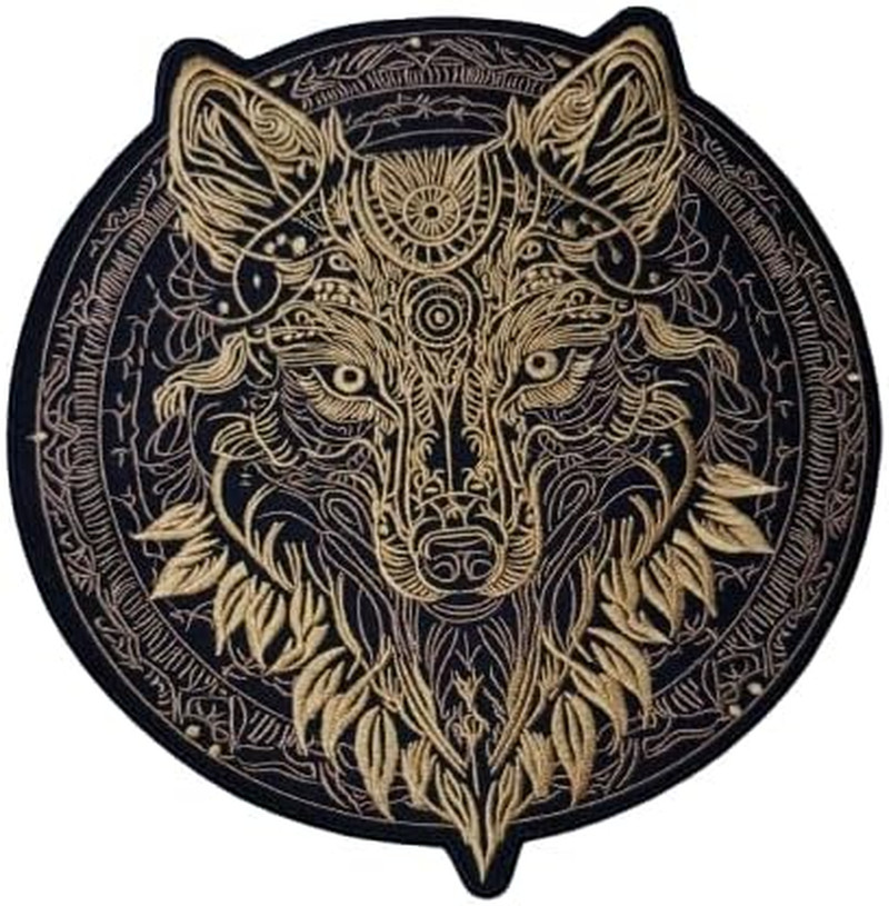 Wolf Large Embroidery Iron on Patch for  Biker Jackets and Vest