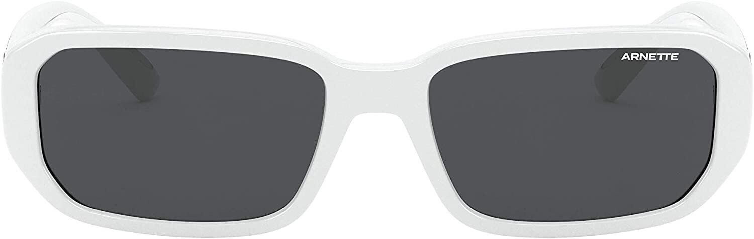 ARNETTE Men's AN4265 262487 55mm Gringo Rectangular Sunglasses, White/Grey
