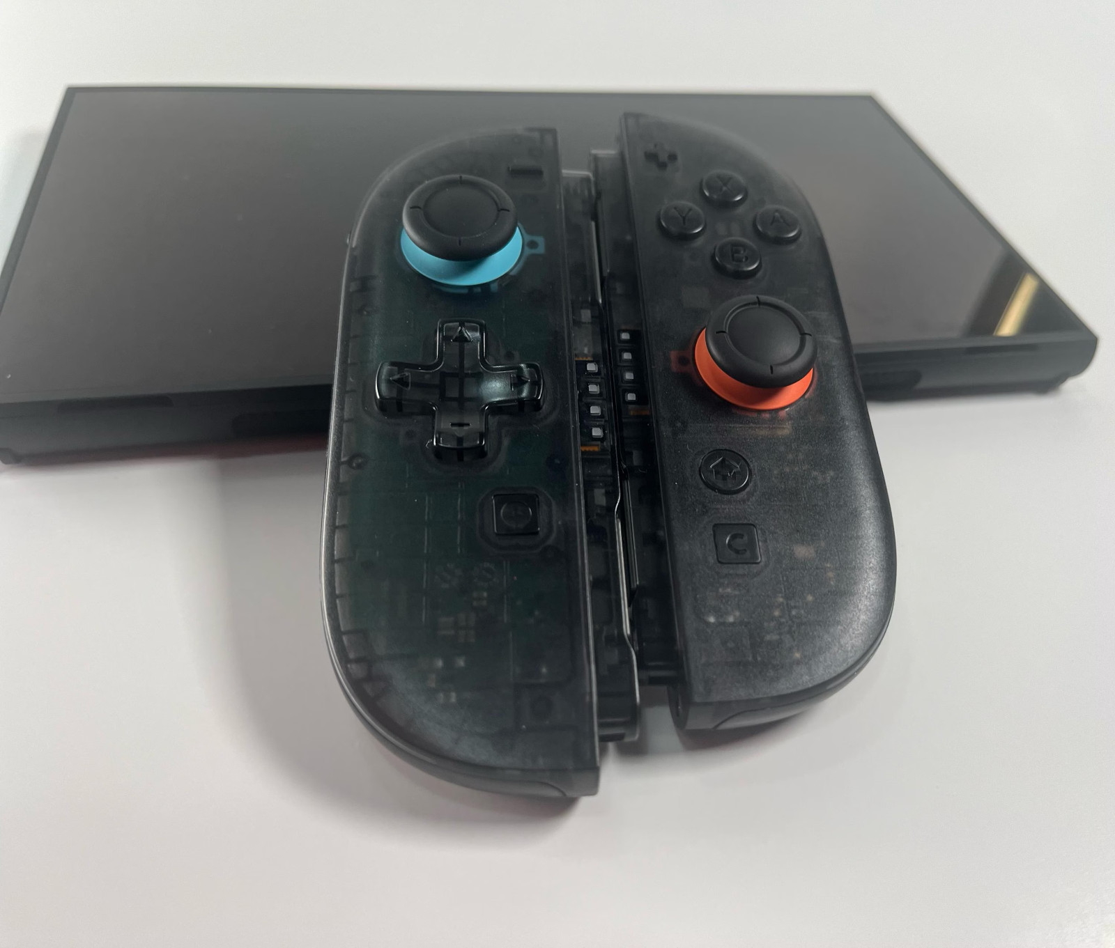 Custom Nintendo Switch 2 Joy-Cons Translucent Clear Smoke Black Joy Con