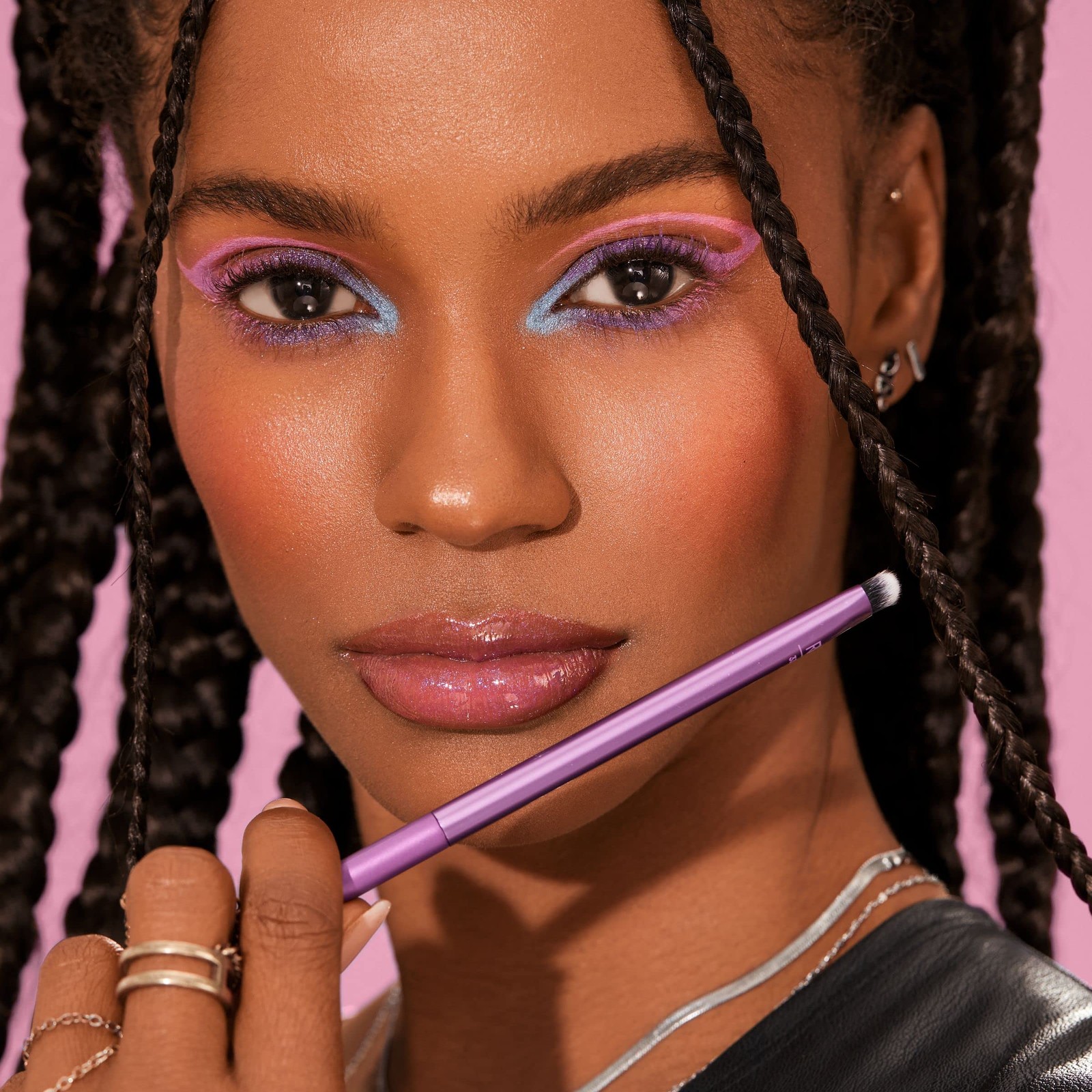 Real Techniques 8 Piece Everyday Eye Essentials Makeup 8 Set, Purple