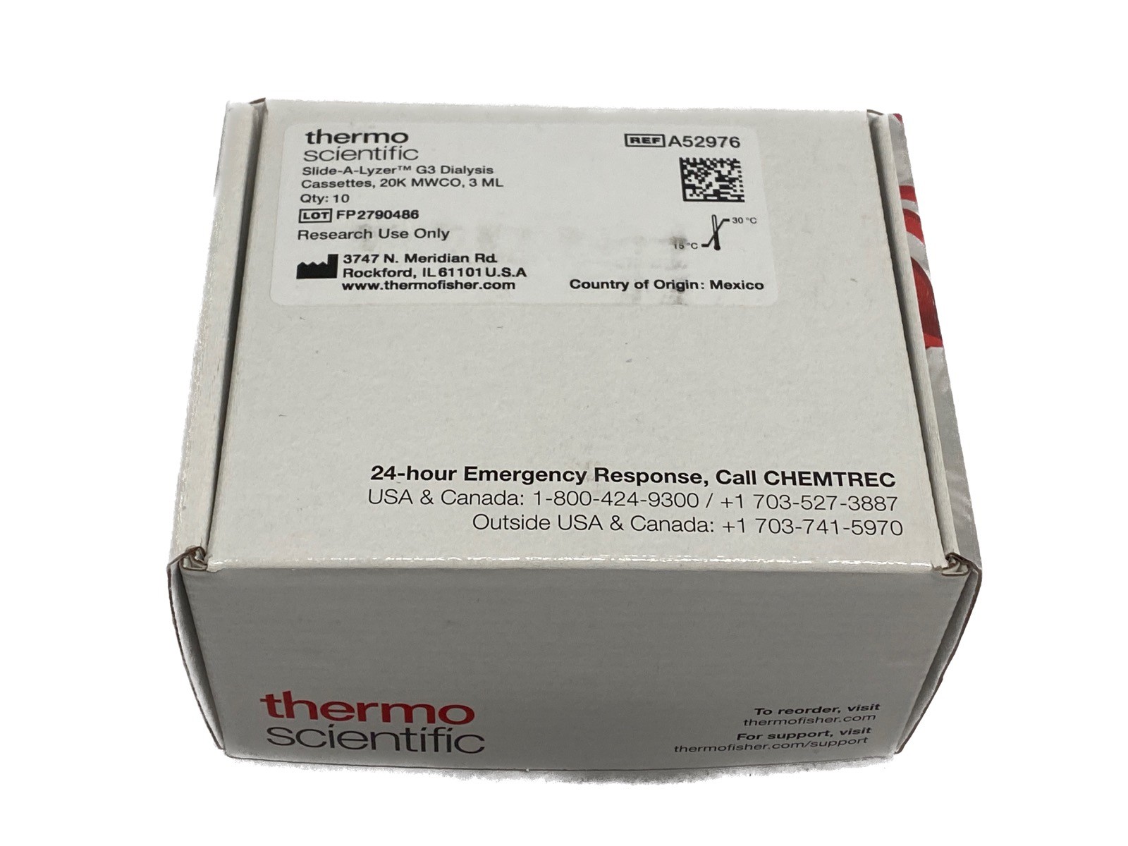 (10/Pk) THERMO PIERCE Slide-A-Lyzer G3 Dialysis Cassettes 3mL 20K MWCO A52976