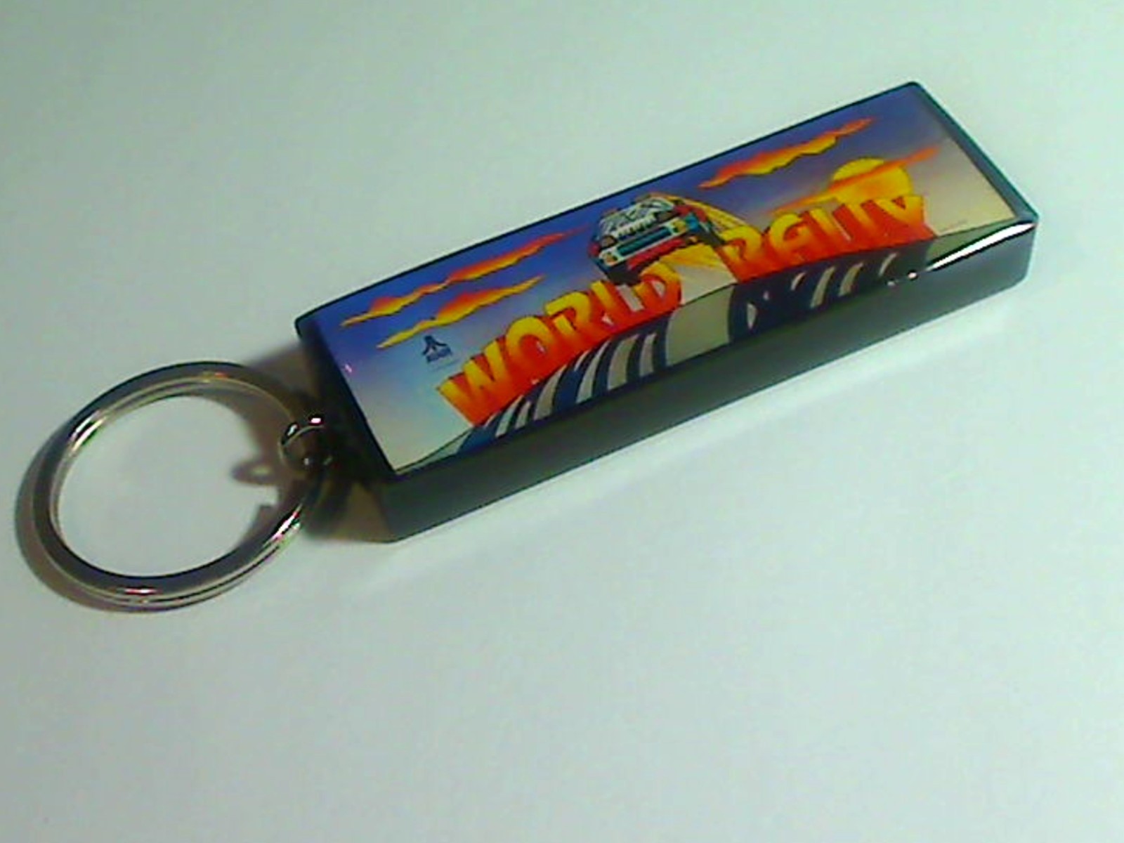 World Rally Arcade Marquee Coin Door accessory Keychain