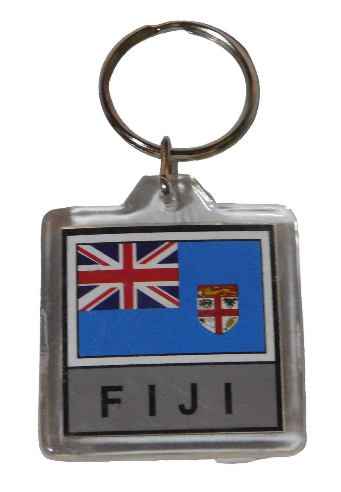 Fiji Country Flag Acrylic Double Sided Keychain Key Chain KF-084