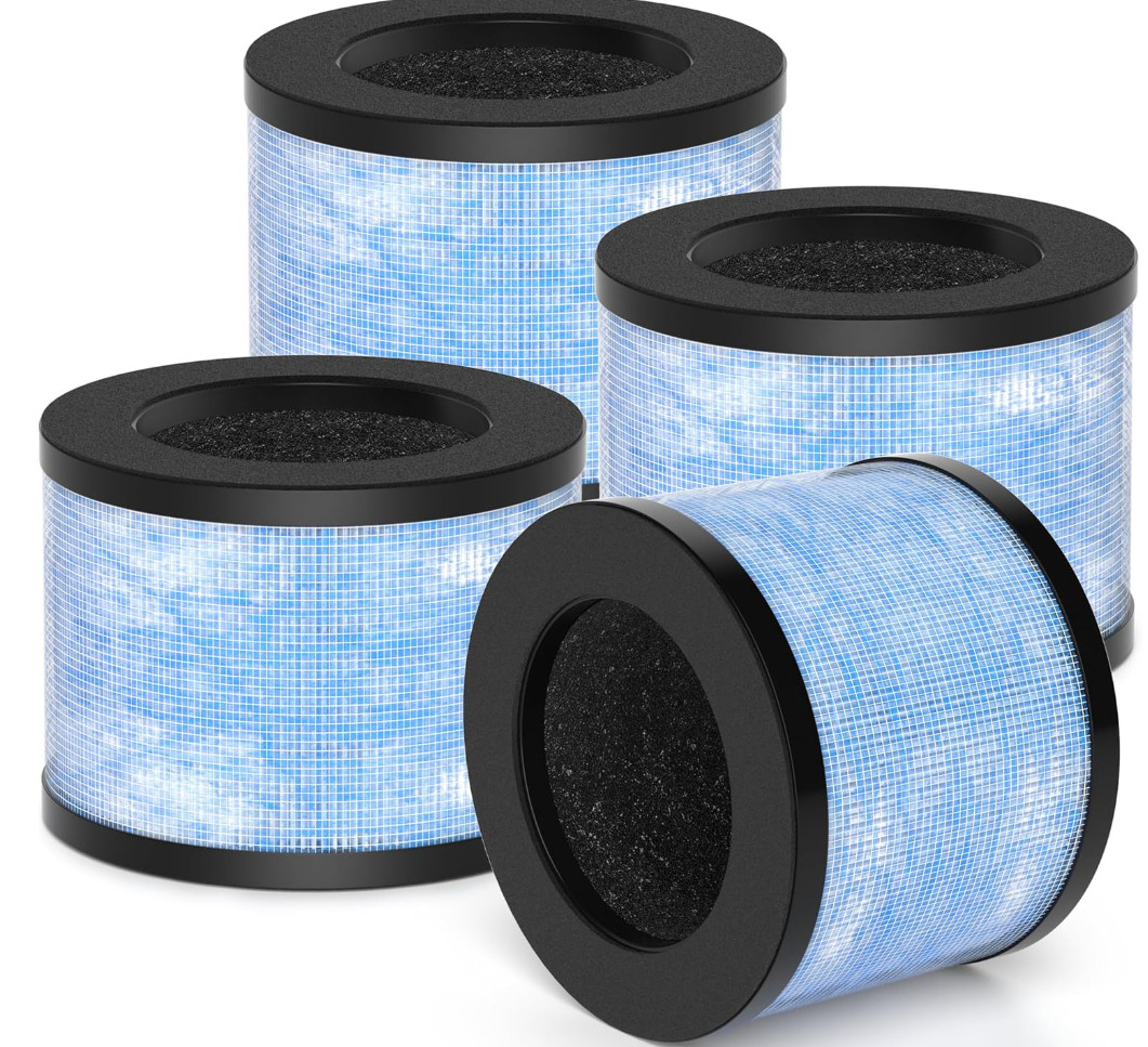 H13 HEPA Air Filter for MK01 MK06 Replacement 4 Pack + Brush + 20 Aroma Tabs