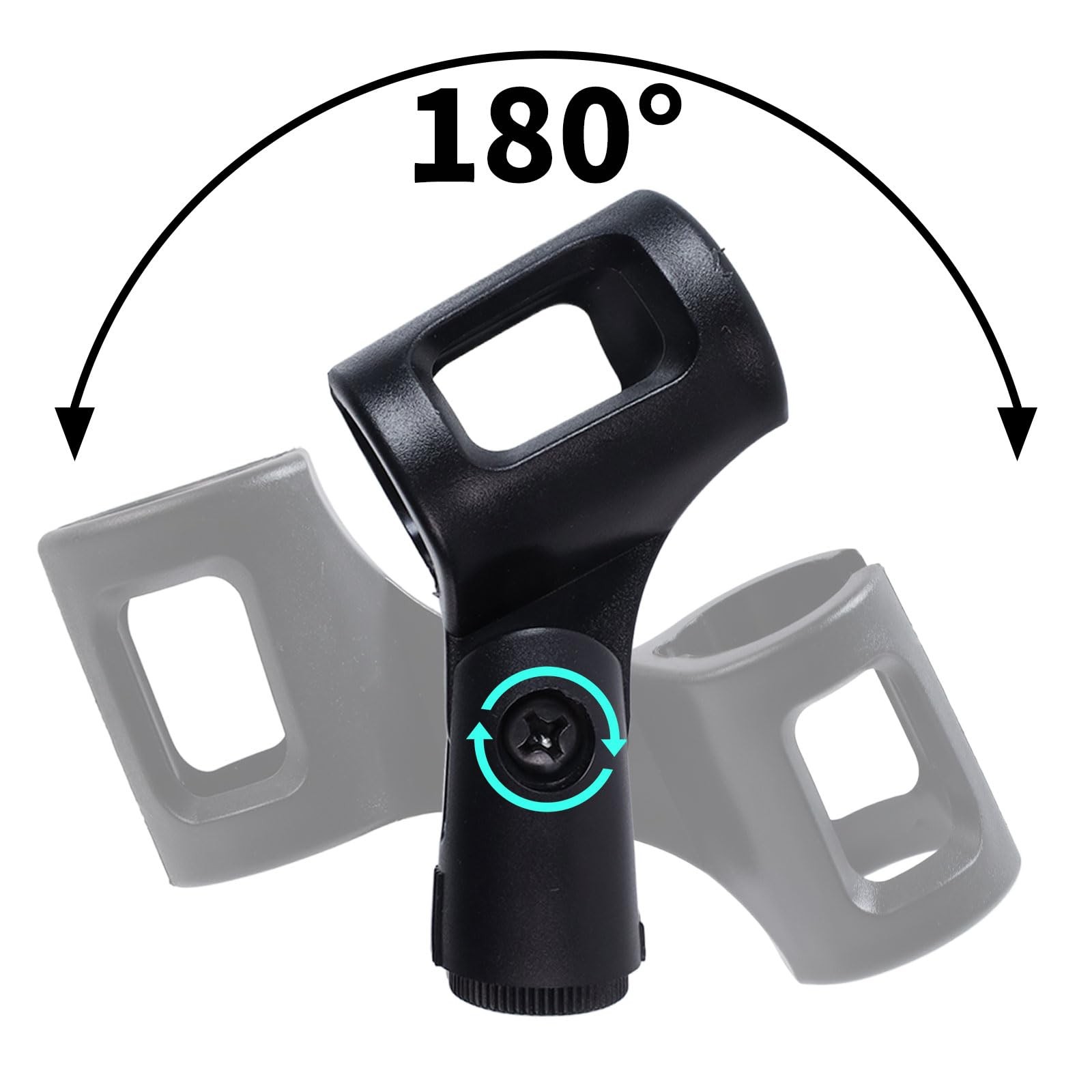 4Pcs Microphone Clip Rubber Flexible Mic Holder Handheld Wireless Mic