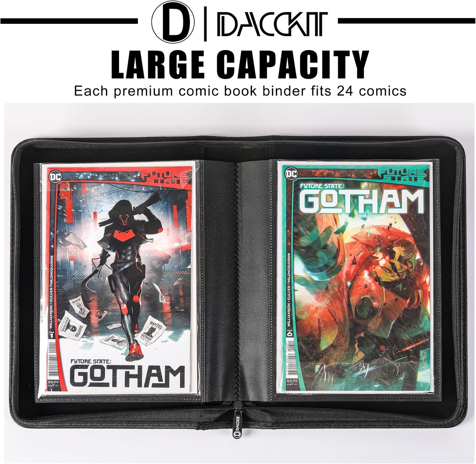 D DACCKIT Comic Binder，Comic Book Album with Sleeves Fits Regular Comics and ...