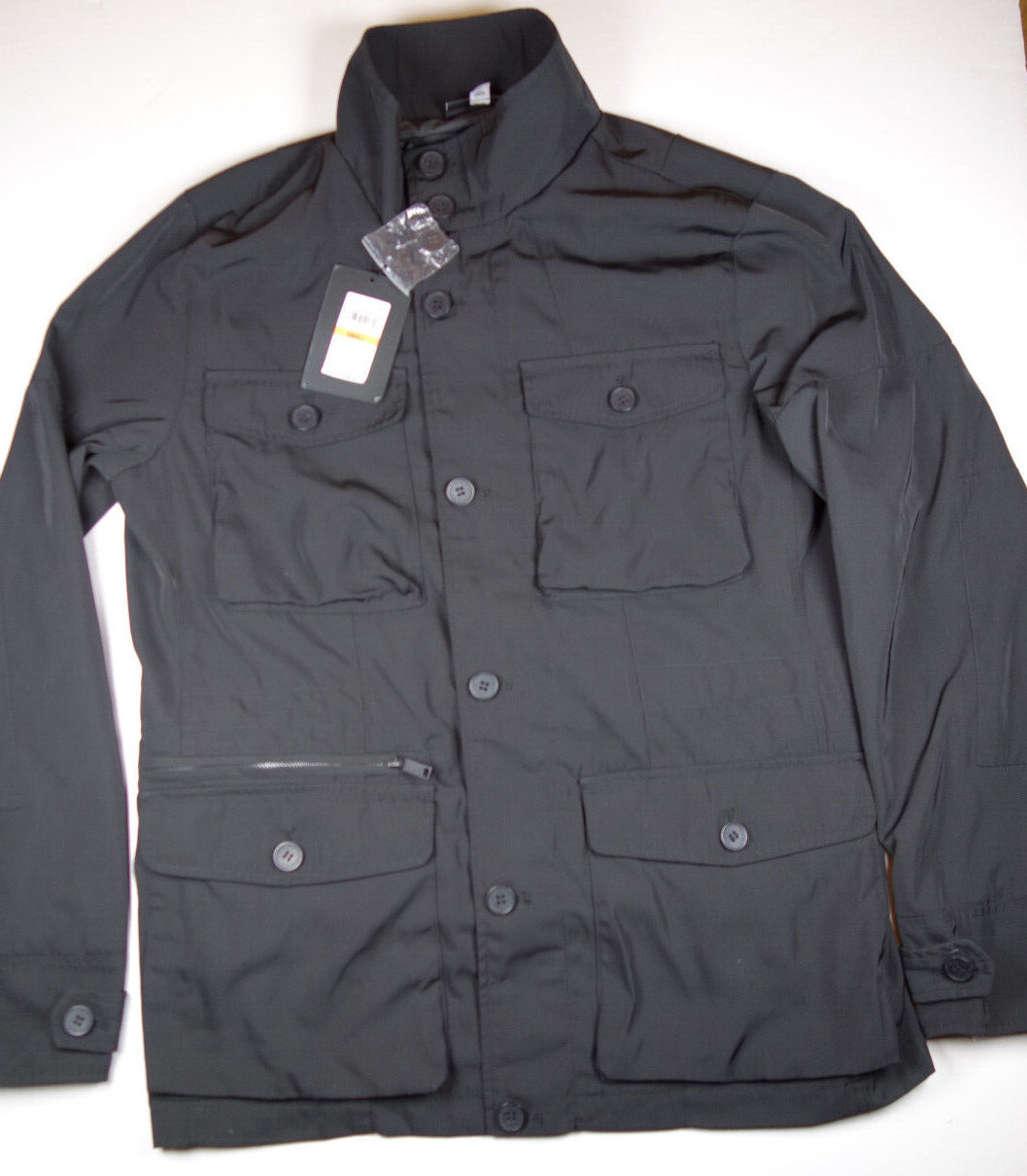 DKNY Men's Black SLIM FIT Water Resistant Fashion Field Jacket Coat NEW Small