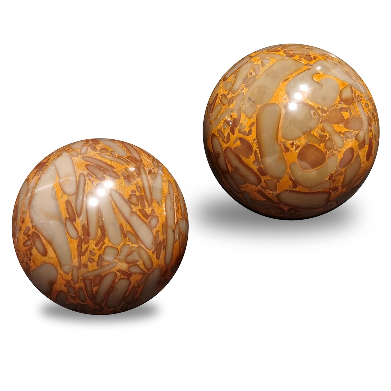 HNSLSNH Marble Exercise Balls,Chinese balls,Chinese healthy Multi-colored