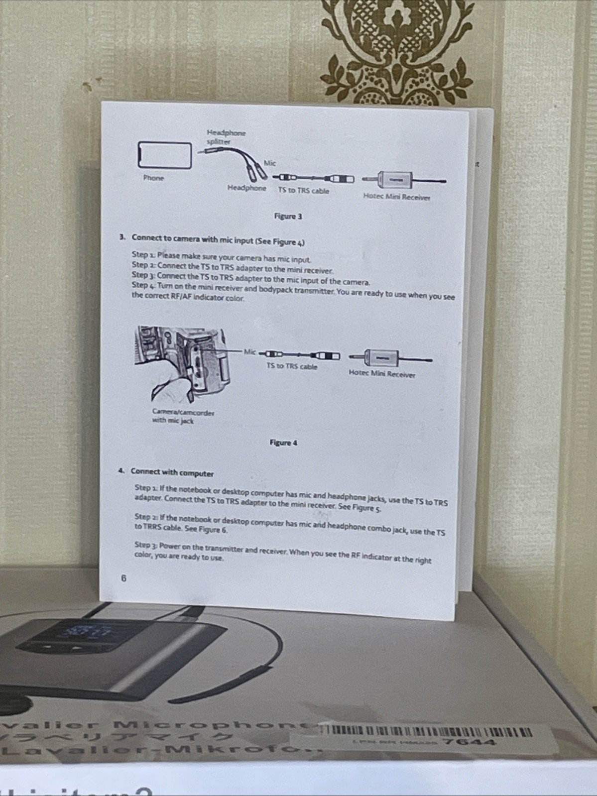Hotec H-U05 | Wireless Headset Lavalier Microphone | Cover Extra Cords Needed