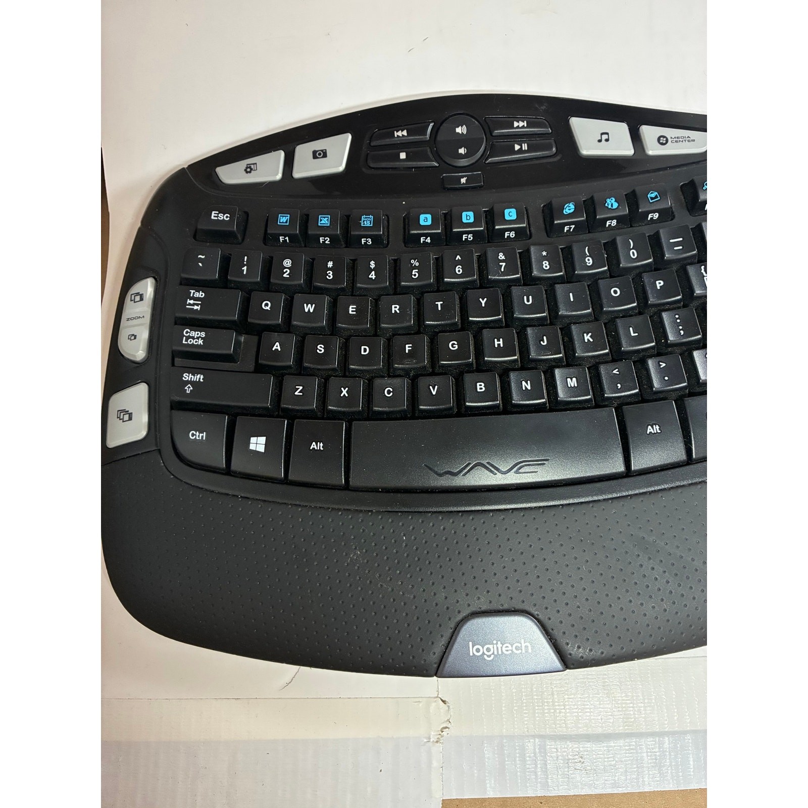 Logitech K350 Black Wave Unifying Wireless Keyboard NO USB RECEIVER DONGLE