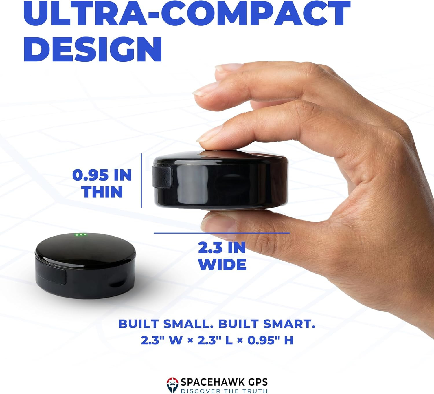 SpaceHawk GPS Tracker - Real-Time Mini GPS System. Hidden GPS Tracking Device...