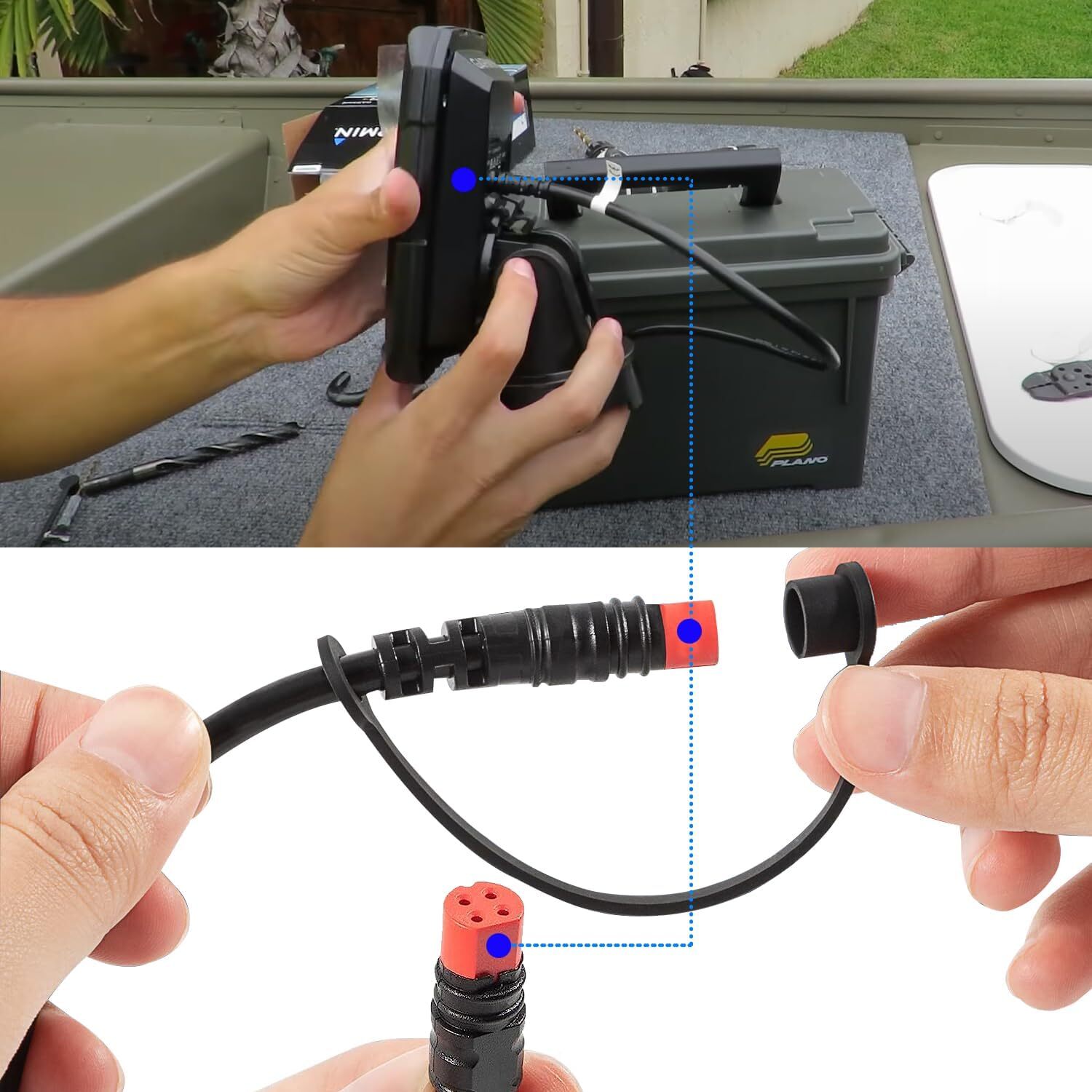 010-12199-04 Power Data Cable for Garmin EchoMAP and Striker Series Fishfinder
