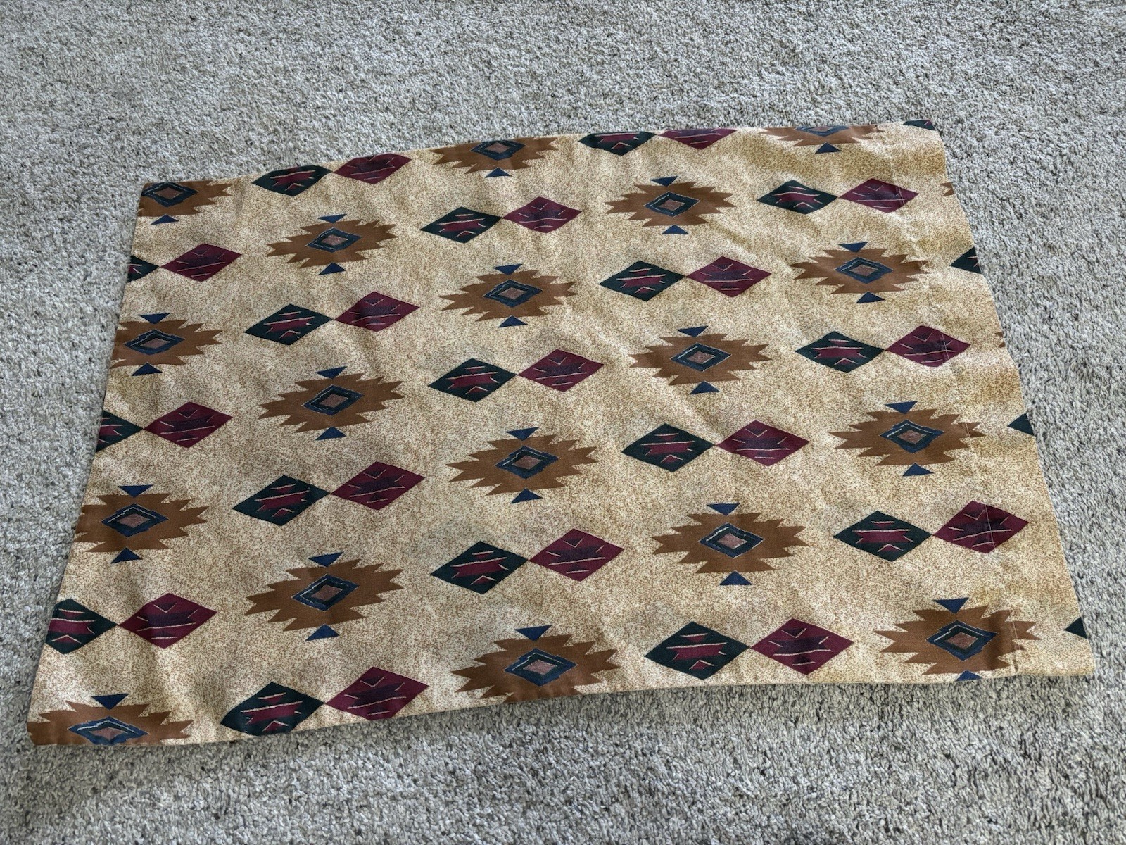 Vintage Thomaston Standard Size Pillowcase Geometric Shape Pattern
