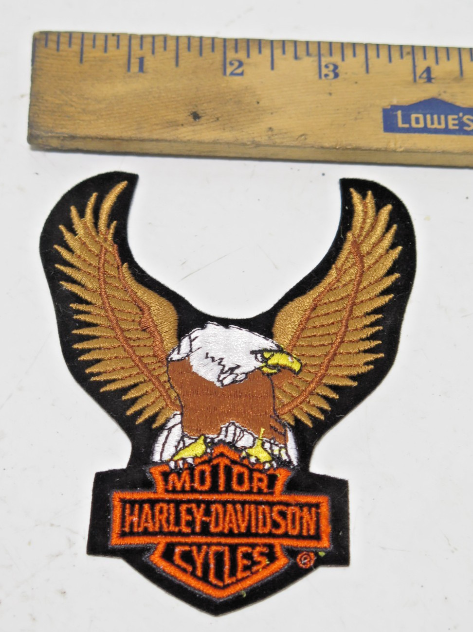 HARLEY DAVIDSON VINTAGE UP Brown Wing EAGLE BAR & SHIELD PATCH 4"x 6" NEW