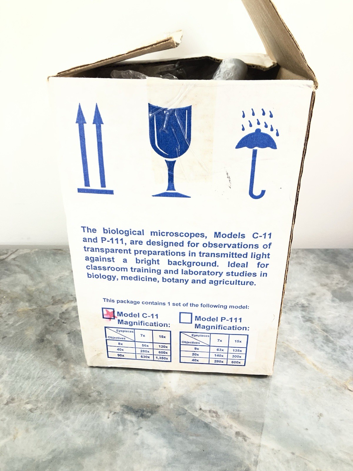 Vintage Biological Microscope Soviet-era USSR Lomo Biolam C11 with Box