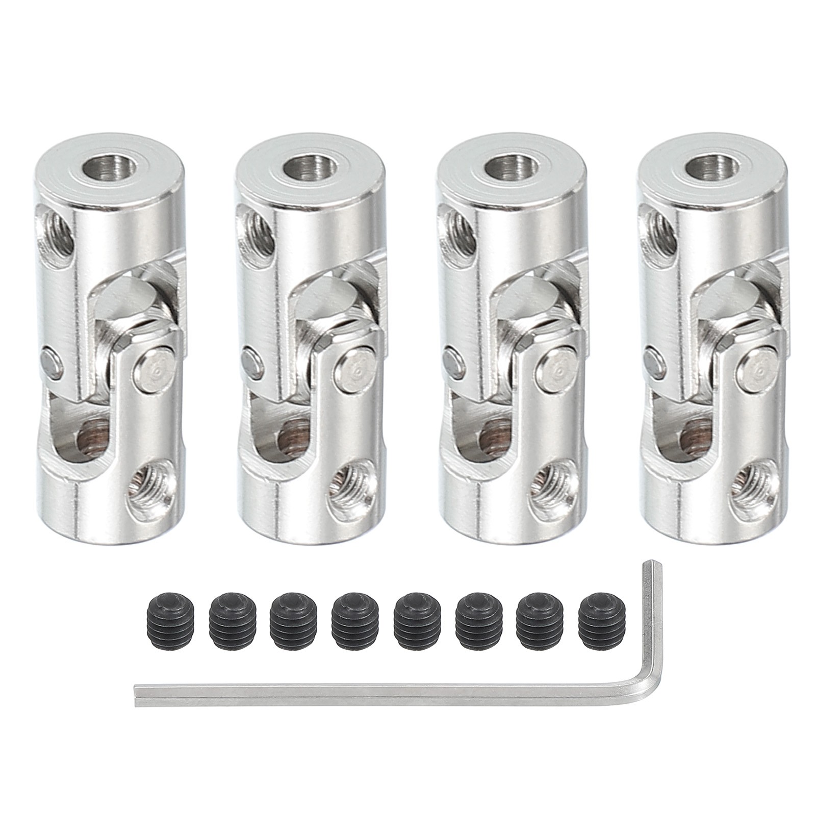 4 Pcs Rotatable Universal Steering Shaft 3.2mm to 4mm Inner Dia with M3 Screws