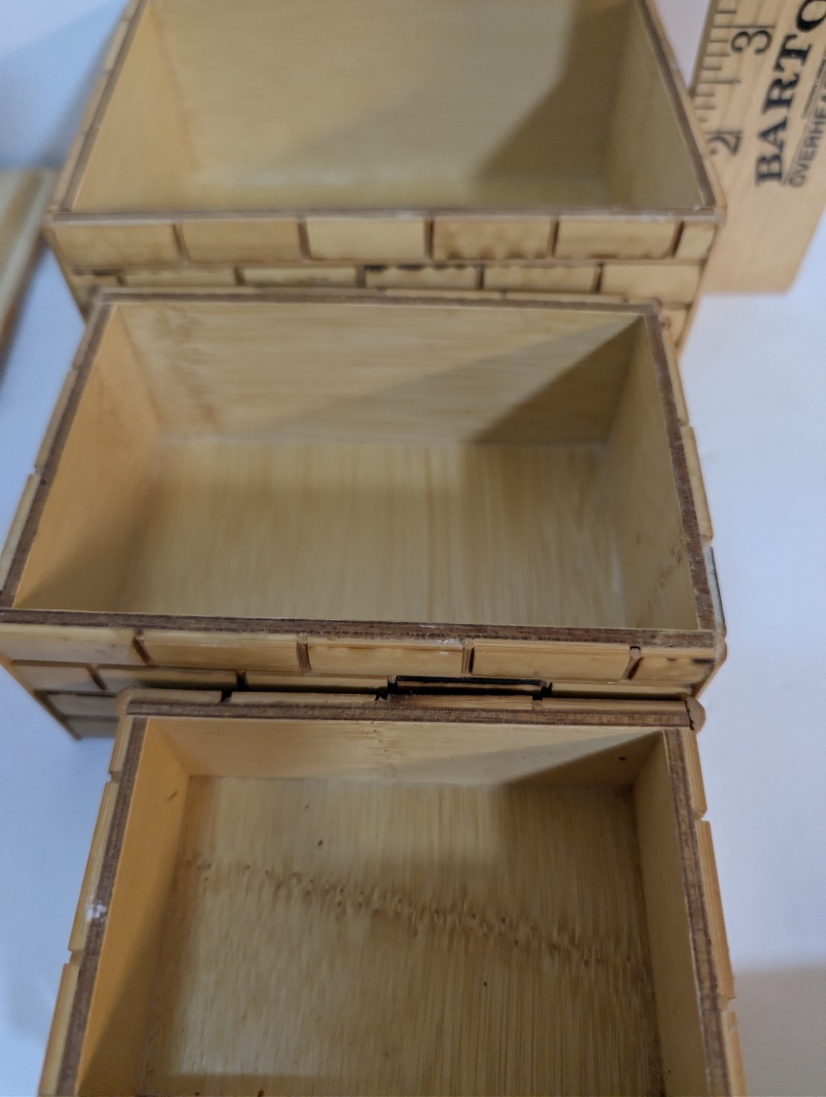 Vintage Bamboo Nesting Boxes