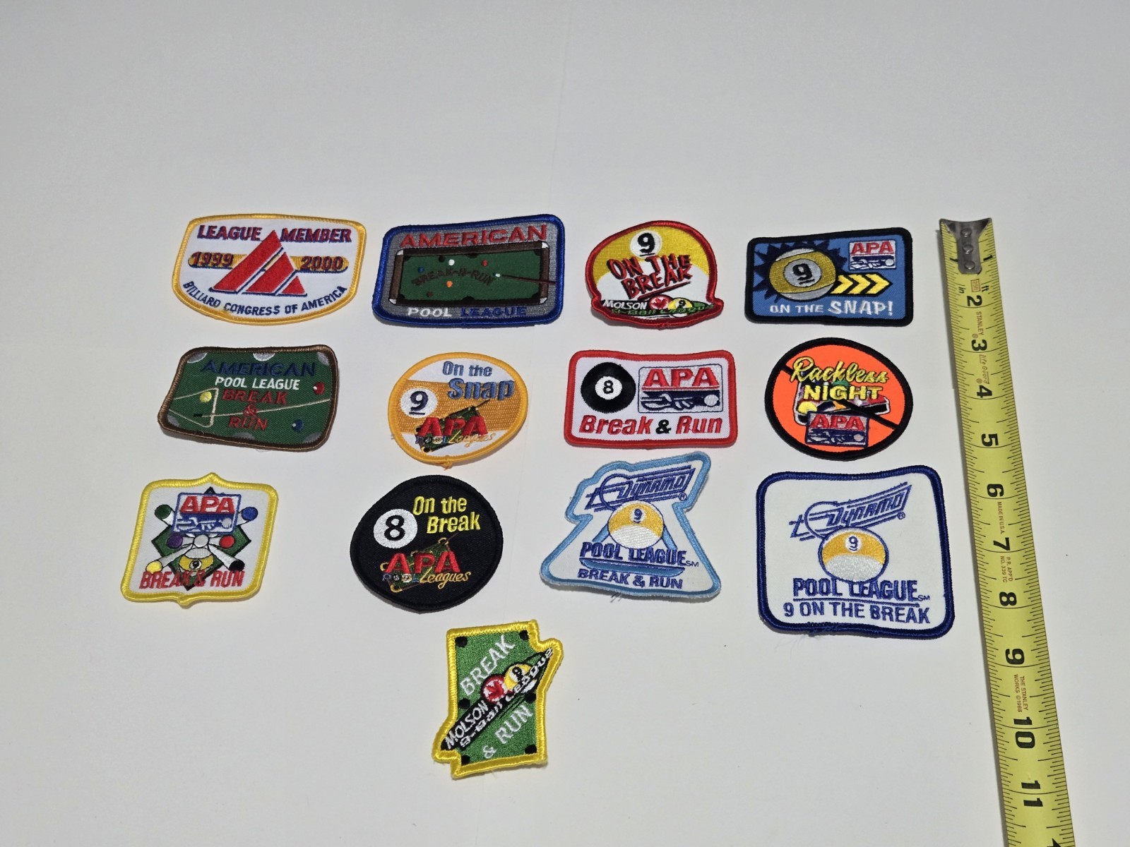 Vtg APA & More Pool League Tournament Championship Patches Mixed Lot of 13 Rare!