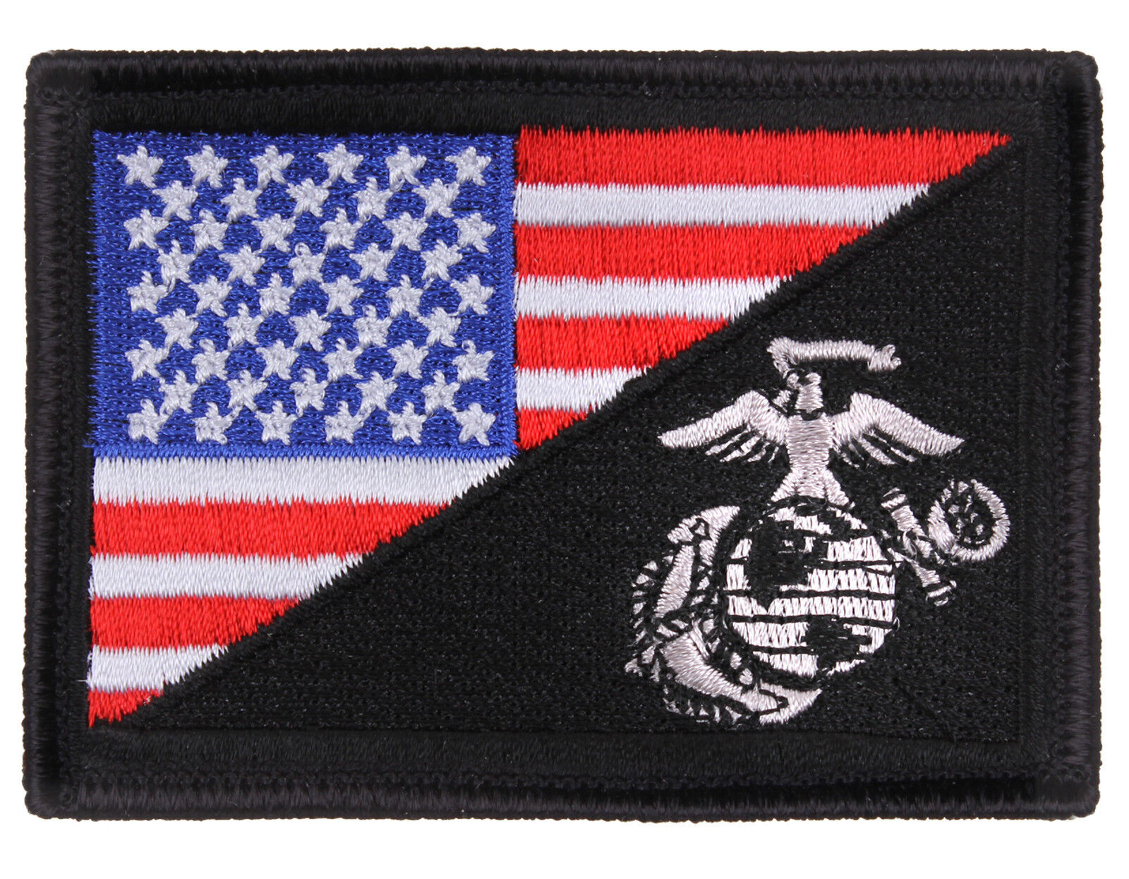 Rothco Red White Blue U.S. Flag/USMC Globe & Anchor Hook & Loop Morale Patch