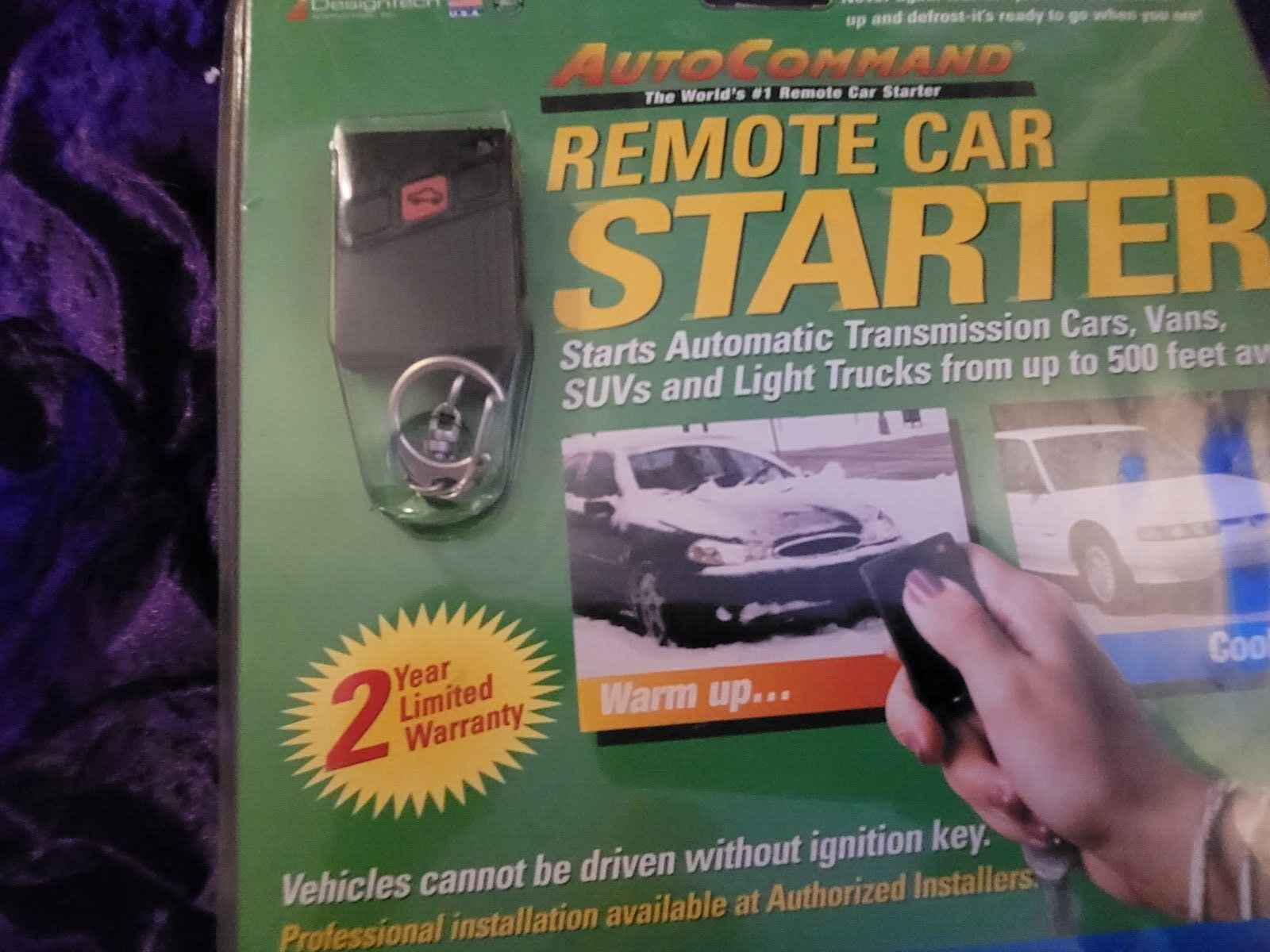 NEW - Design Tech AutoCommand Remote Car Starter Module Model #23923 + VHS TAPE
