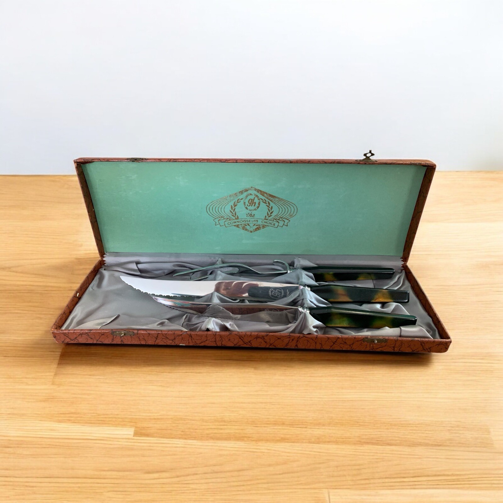 Carving Set, Vintage Glo Hill, The Connoisseurs Choice, 3 Piece Carving Set,...