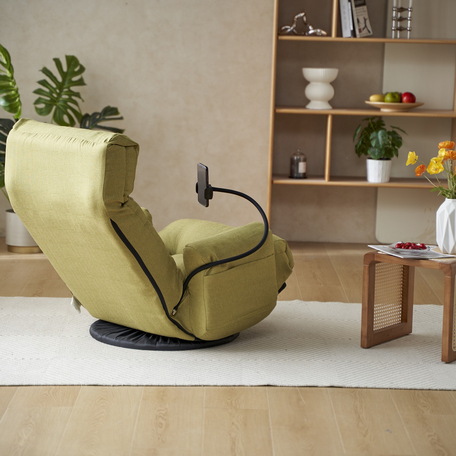 Adjustable Lounge Sofa Chair 360 Rotatable Recliner Green