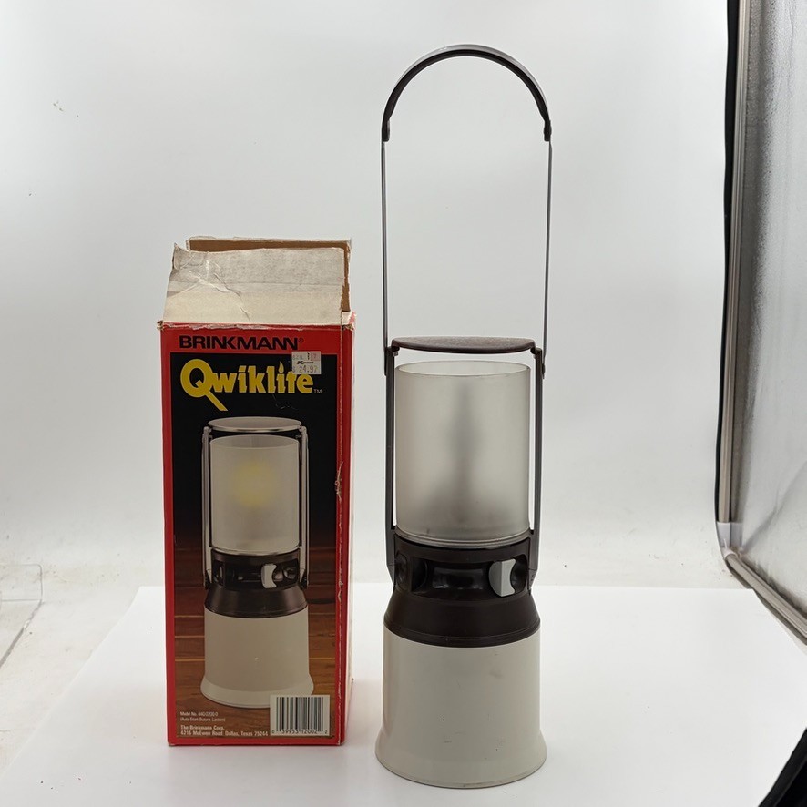 Vintage Brinkmann Qwiklite Camping Lantern Butane Light Camp Model 840
