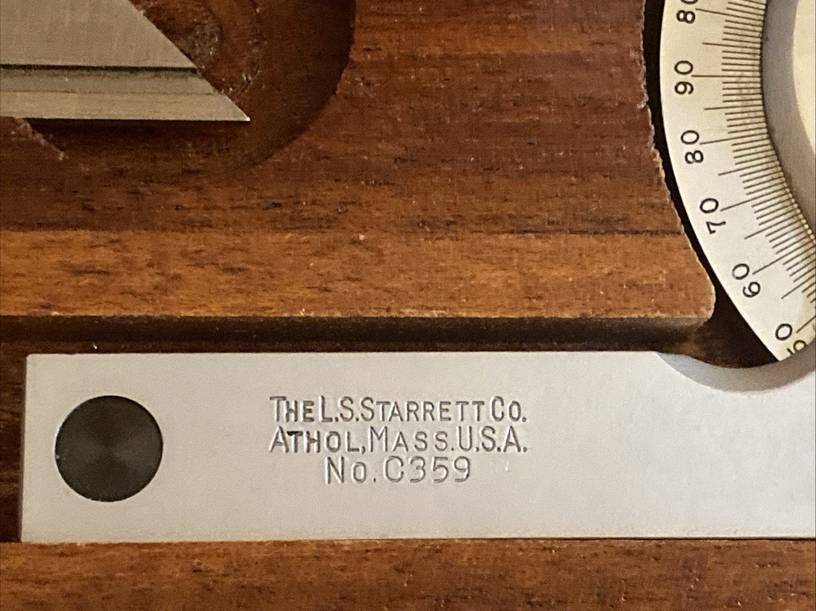 Starrett No. C359 Precision Universal Bevel Vernier Protractor, 7" & 12" Blades