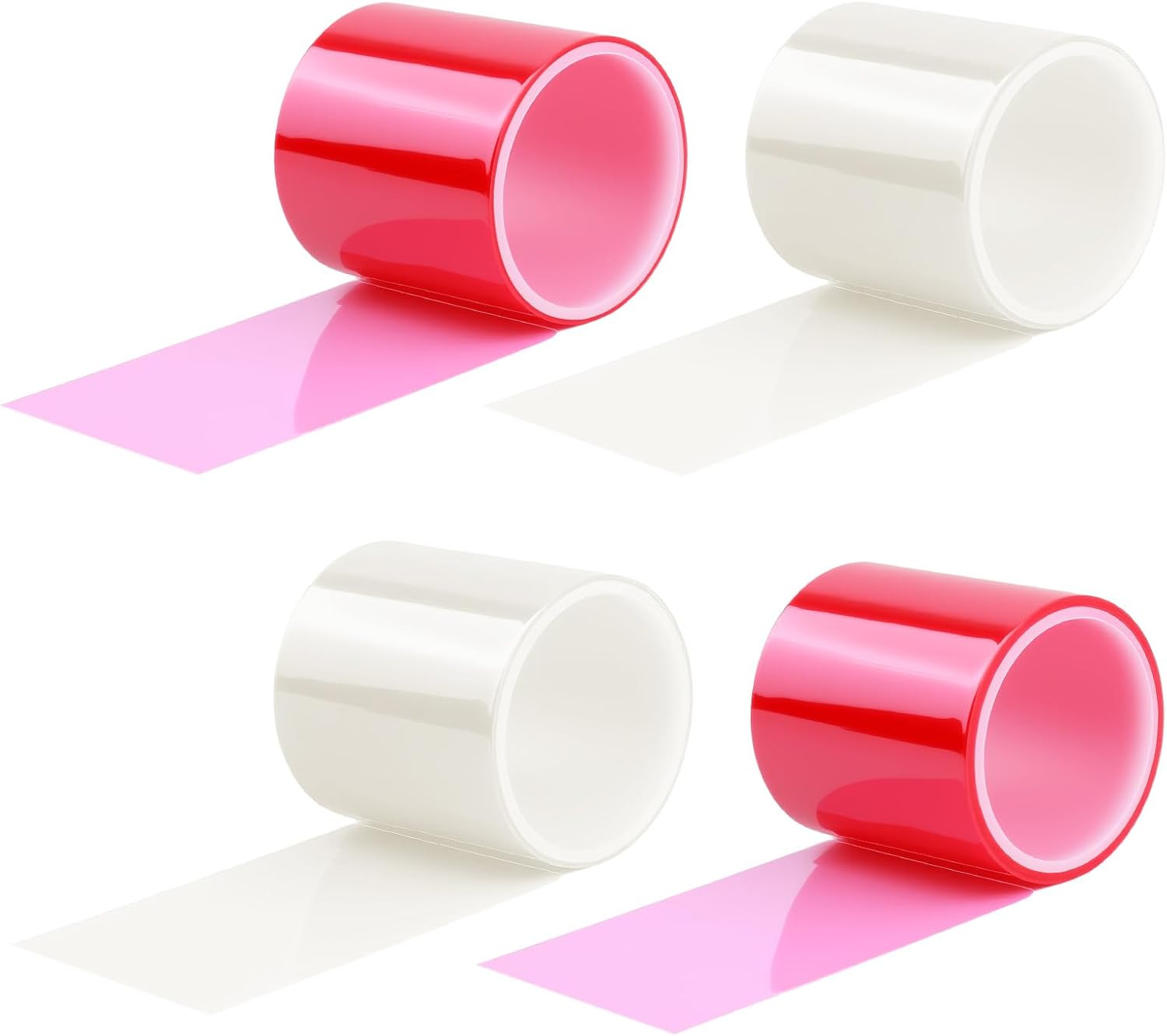 4PCS 16.4 Ft � 1.98 Inch Tail Light Tape,Transparent & Red Tail Light Tape for T