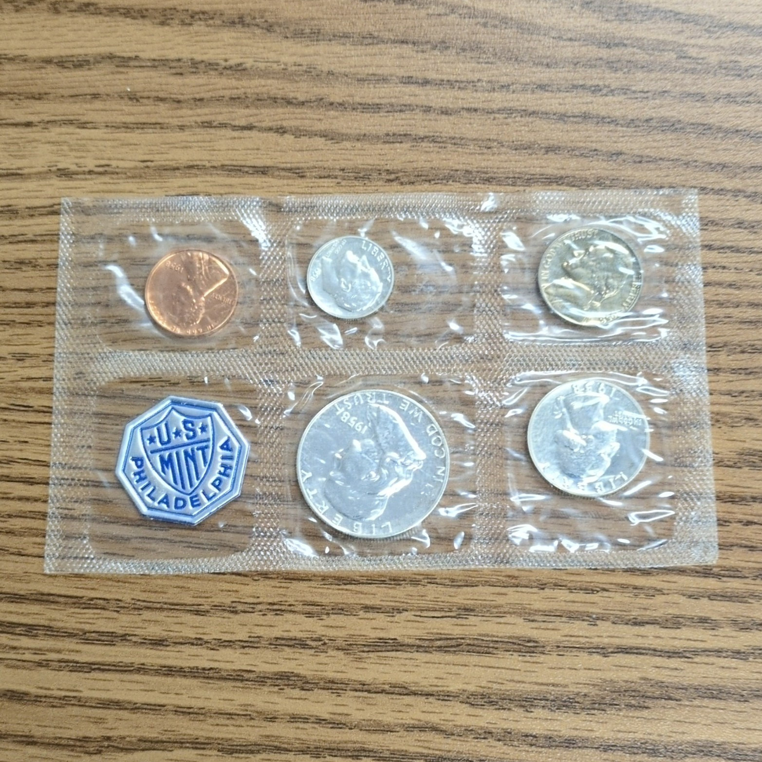 1958 U.S. Mint Silver Proof Set With Original Envelope Insert Token