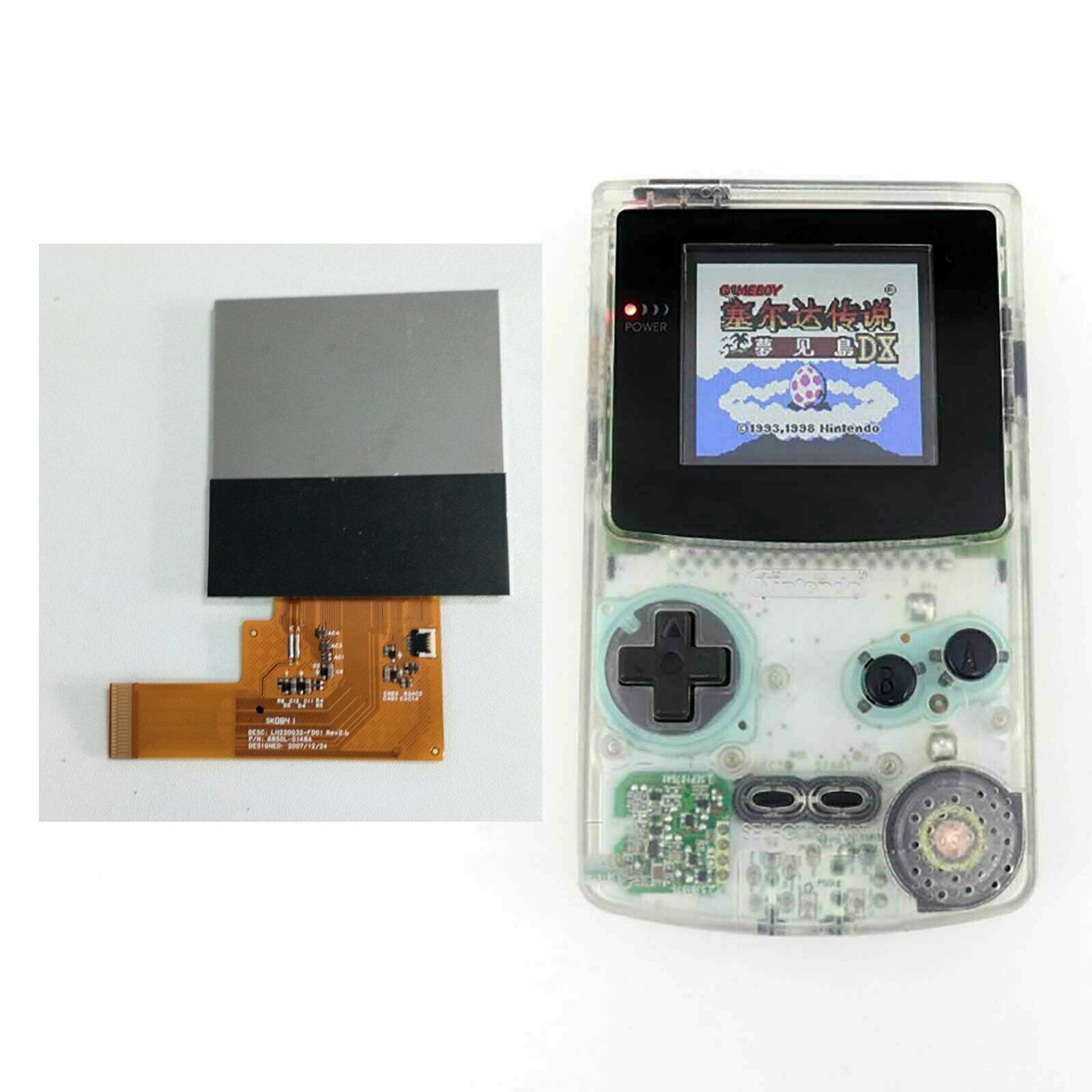 Original For GBC Game Boy Color Backlight Backlit LCD Screen Mod BRIGHT Parts