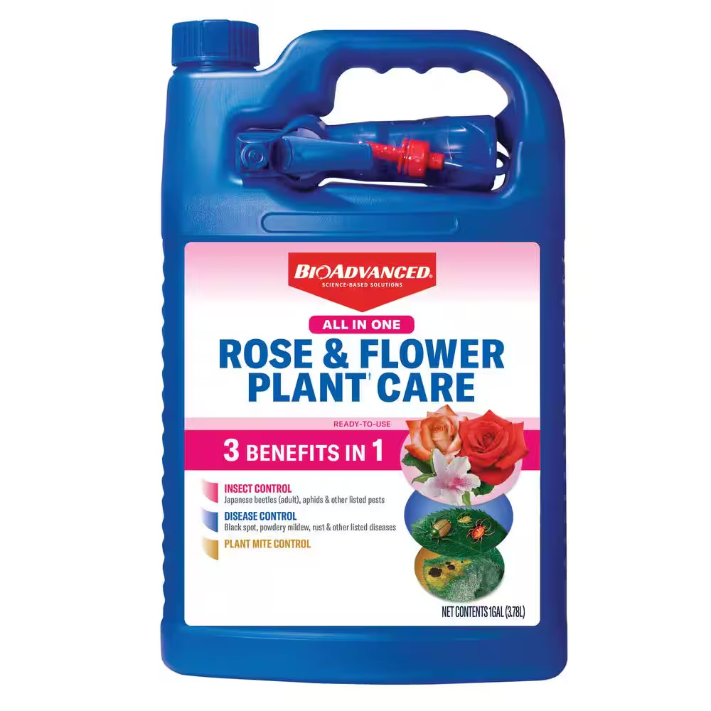 Rose & Flower Plant Spray - Insect Killer, Disease & Mite Control, 1 Gallon