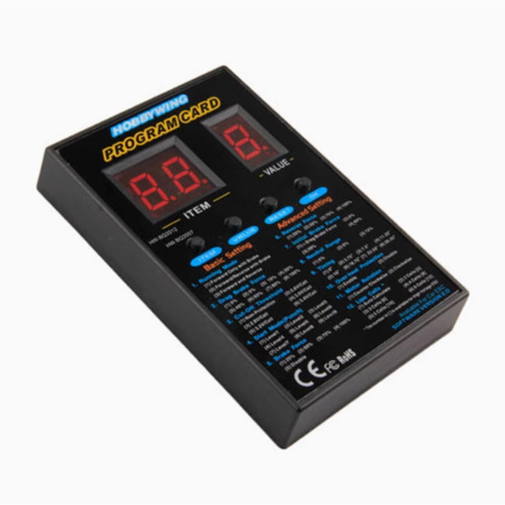Hobbywing ESC Program Card Box for QuicRun EzRun XeRun Platinum ESC Programming