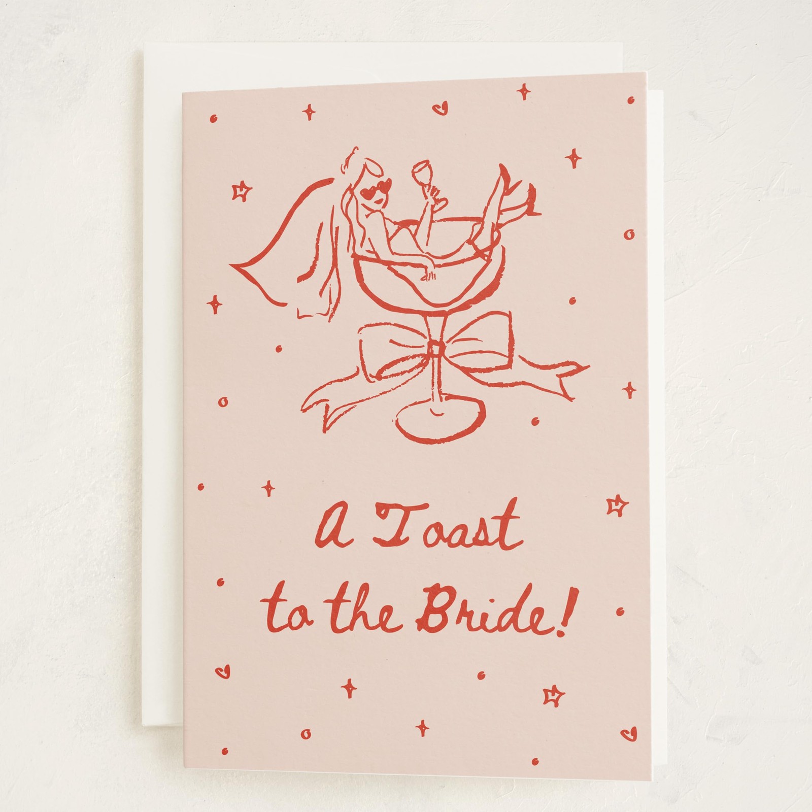 MINTED Cheers to Love Bridal Shower Card Fun 5x7 inches,