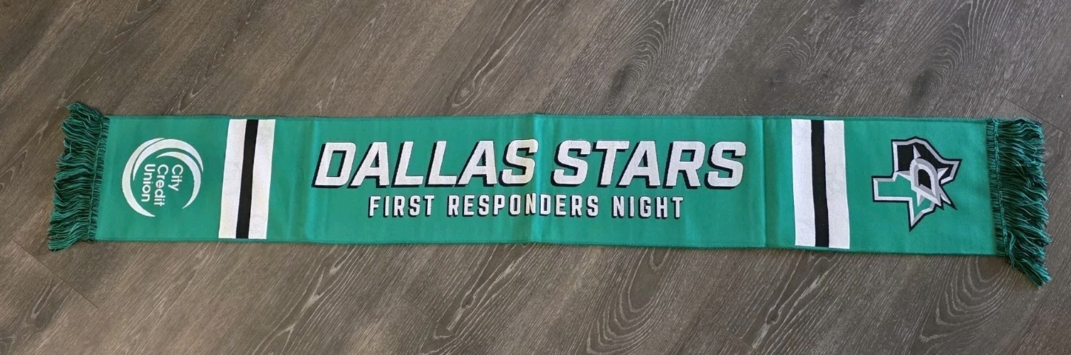 Dallas Stars NHL First Responders Night Winter Scarf City Credit Union SGA